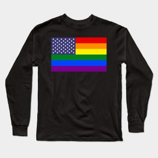 lgbt american flag Long Sleeve T-Shirt